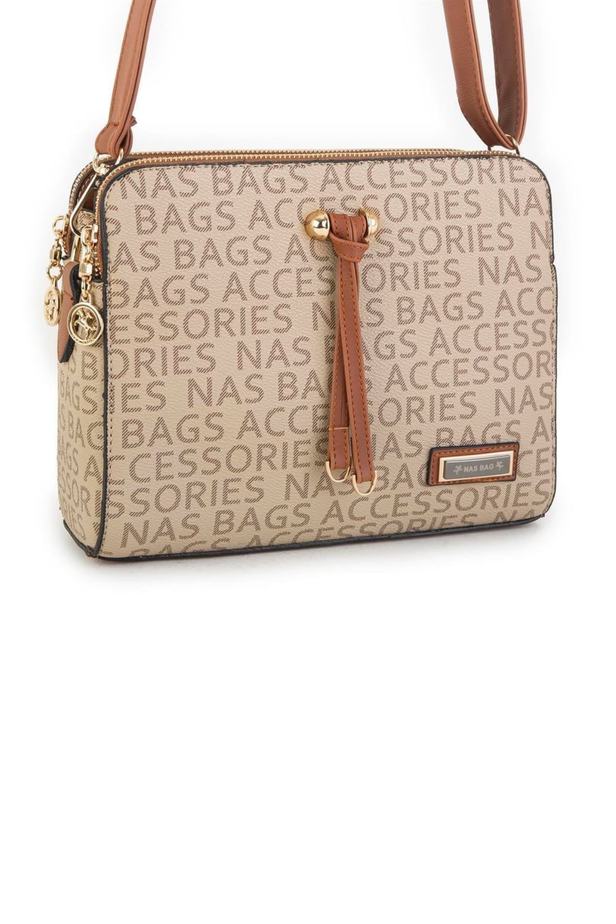 Nas Bag Kadın Çapraz Çanta - Vizon Taba
