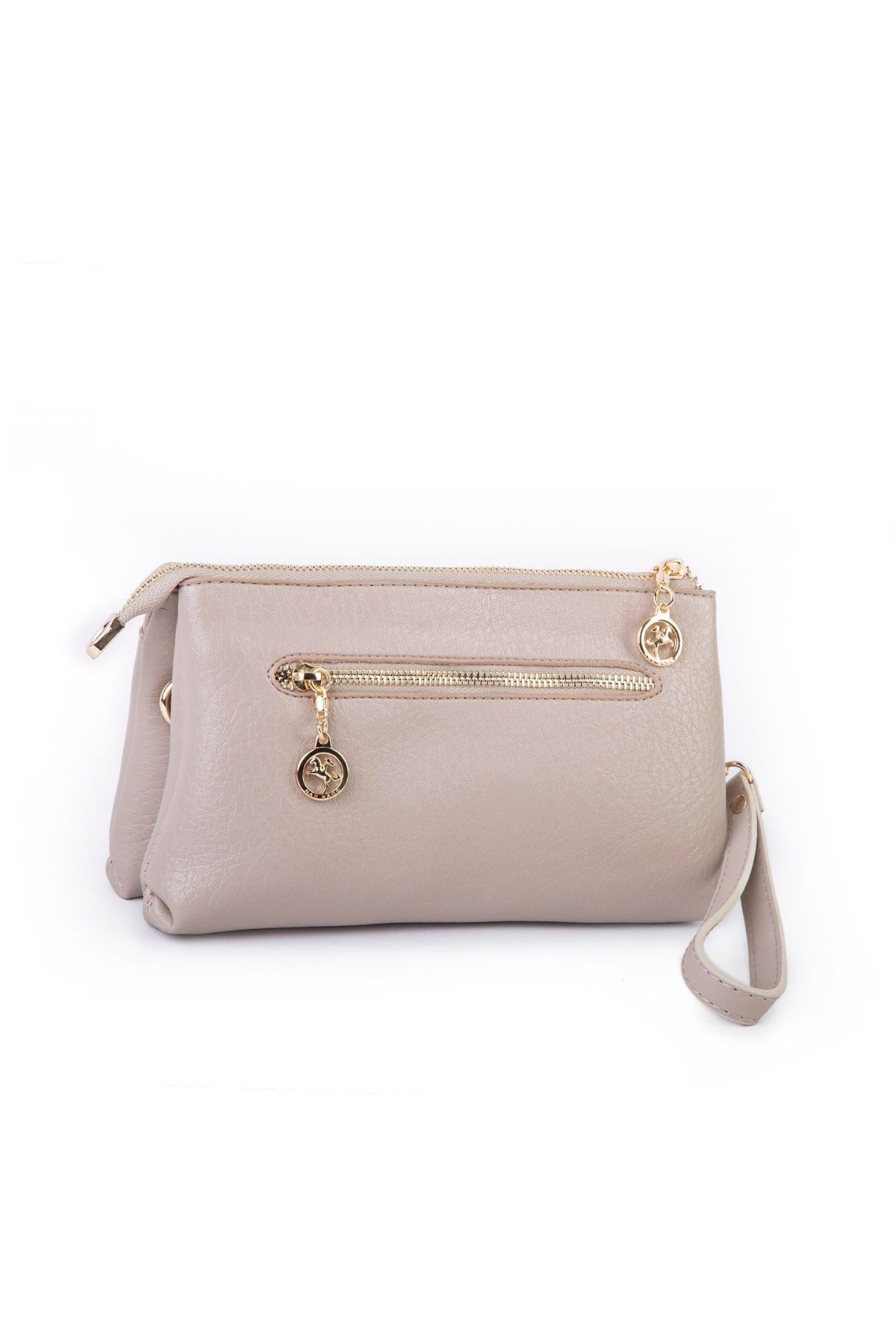 Nas Bag Kadın Çapraz ve Clutch Çanta Bilek ve Çapraz Askılı - Kum Victoria
