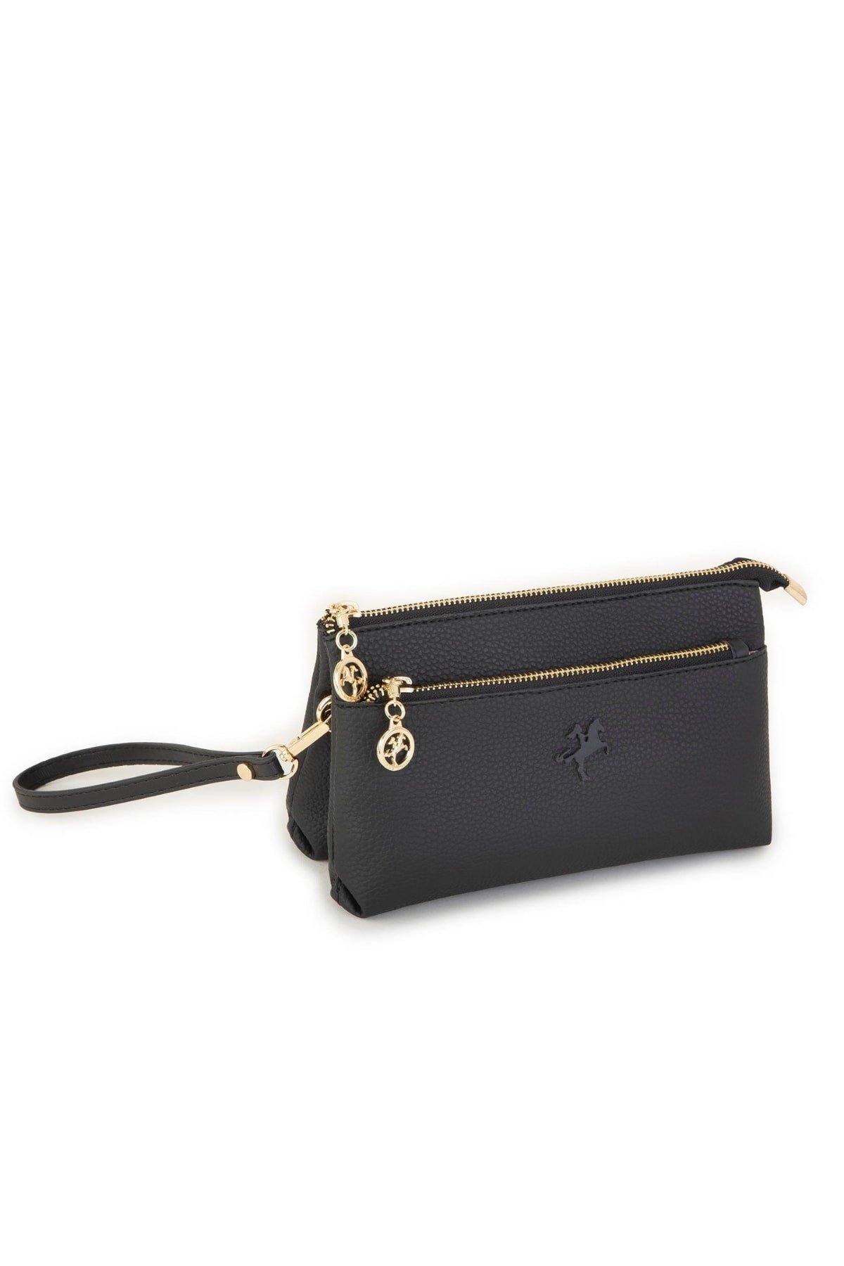 Nas Bag Kadın Çapraz ve Clutch Çanta Bilek ve Çapraz Askılı Siyah Natural (24x15 cm)