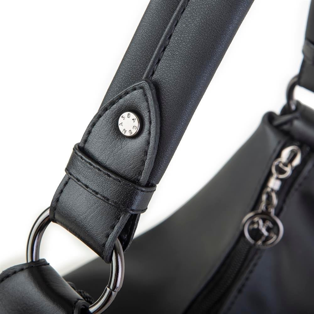 Nas Bag Kadın Fermuarlı Omuz Çantası - Siyah