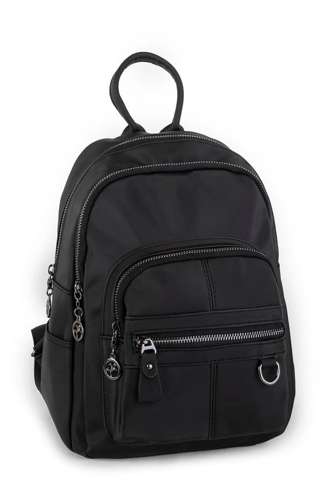 Nas Bag Kadın Sırt Çantası - Siyah Saten