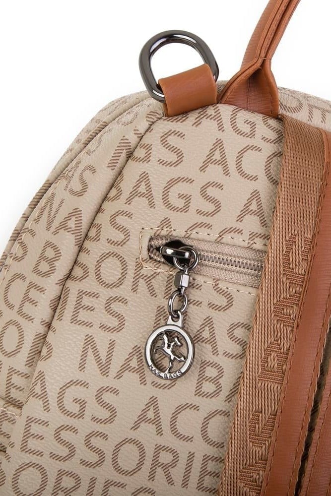 Nas Bag Kadın Sırt Çantası ve Omuz Çantası Dönüştürülebilir Tasarım - Vizon