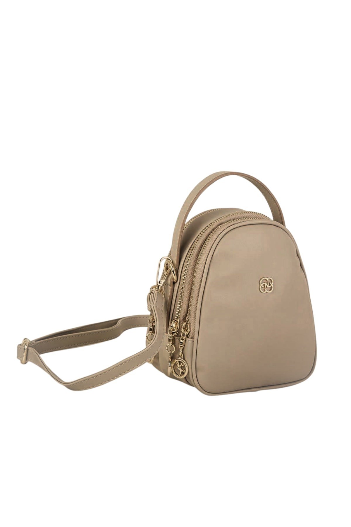 Nas Bag Mini Kadın Çapraz Çanta - Vizon Kuzu