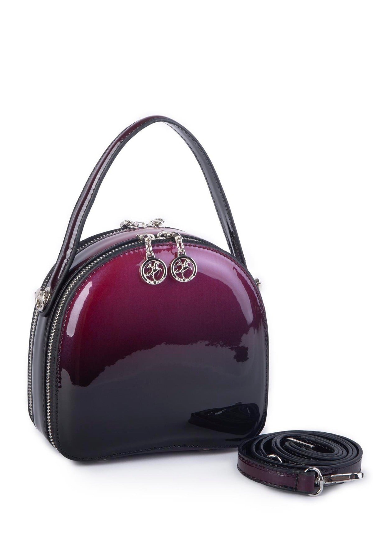 Nas Bag Mini Kadın El ve Çapraz Çanta - Bordo Dumanlı