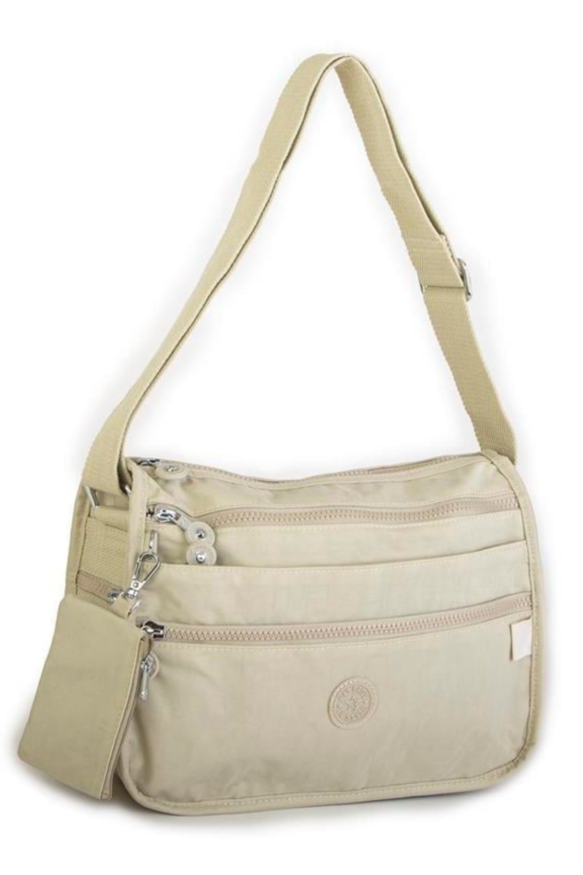Nas Bag Unisex Zararlı Kimyasal İçermeyen Su İtici Özellikte Çapraz Çanta - Bej