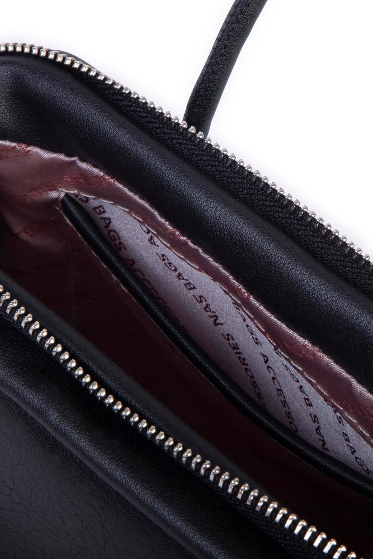 Nas Bag Vintage Kadın Midi Boy El ve Çapraz Çanta Siyah Victoria