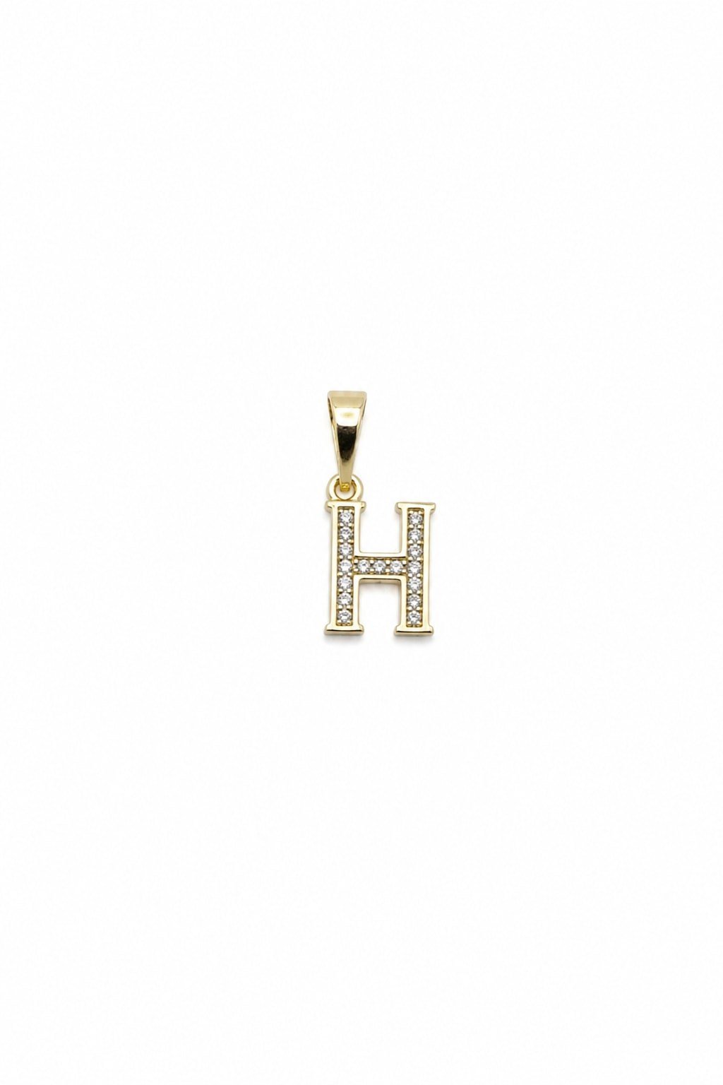 Zirkon Taşlı Gold Renk H Harfi Xuping Kolye Ucu