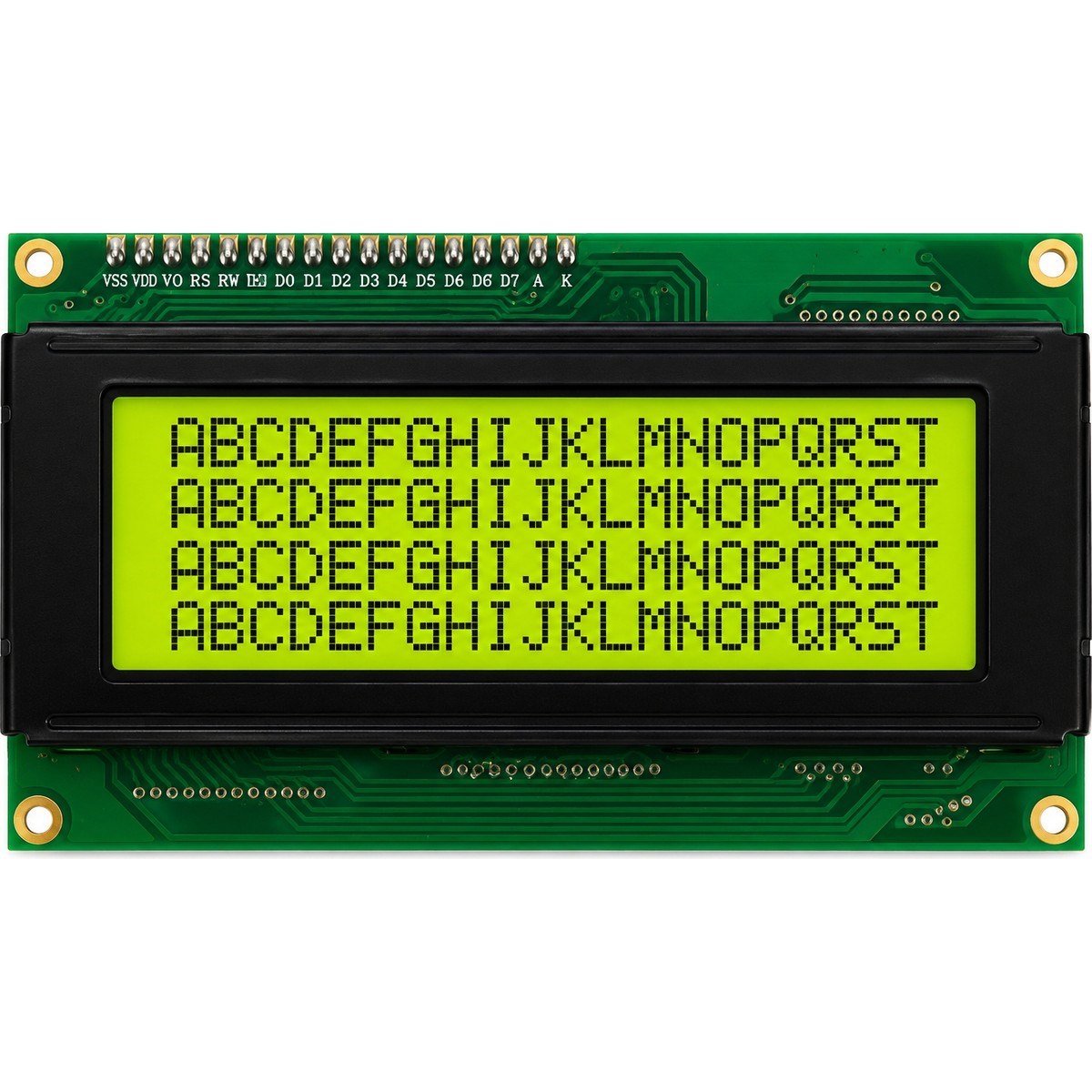 20X4 Yeşil Arka Aydınlatmalı Karakter LCD Ekran (5V)