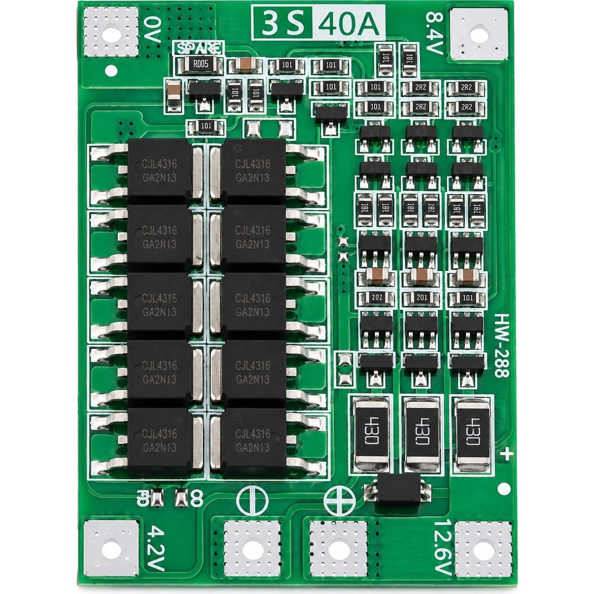 3s 40A Bms 12.6V 18650 Lityum Pil Koruma ve Balans Modülü HW-288