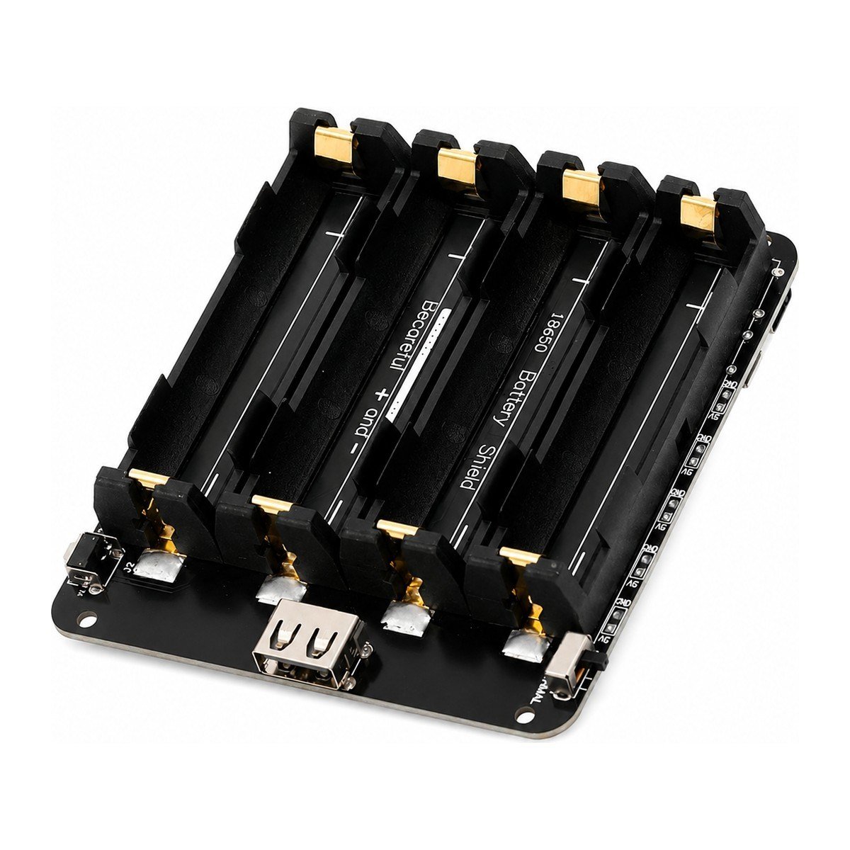 4'lü Anahtarlı 18650 Lityum Pil Yuvası V8 – Micro USB & Type-C Şarj Girişli