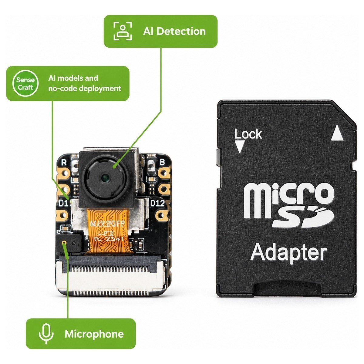 ESP32-S3 Sense 2.4ghz Wi-Fi + Ble 5.0 OV3660 Kamera Modülü Geliştirme Kartı