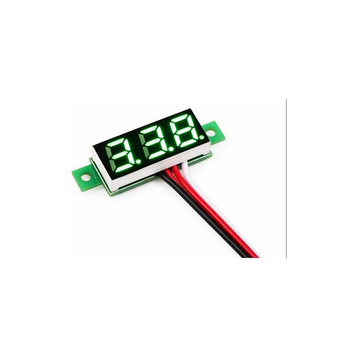 OEM 0.28 Inch 0-100 3 Kablolu Dc Voltmetre Yeşil