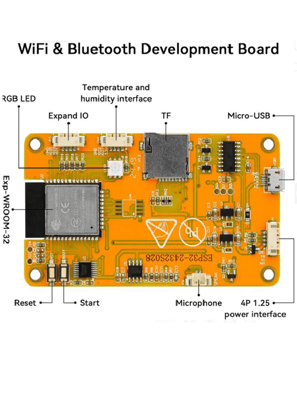 OEM ESP32 Geliştirme Kartı 2.8 Inç 240X320 Akıllı Dokunmatik Tft LCD Modül | Lvgl Wifi Bluetooth Wroom Arduino Uyumlu