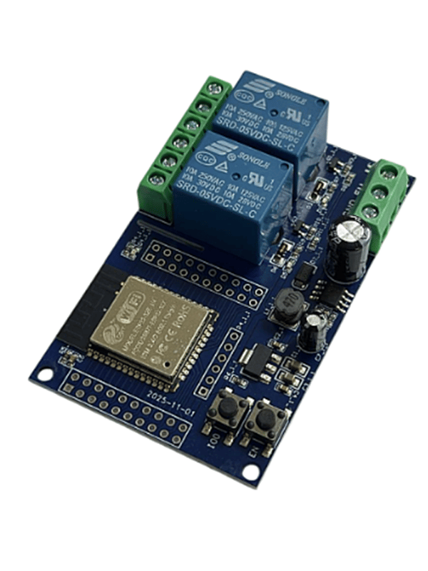 OEM ESP32 Wifi Bluetooth 2 Kanal Röle Kartı (ESP32-WROOM-32E) – Dc 5-30V