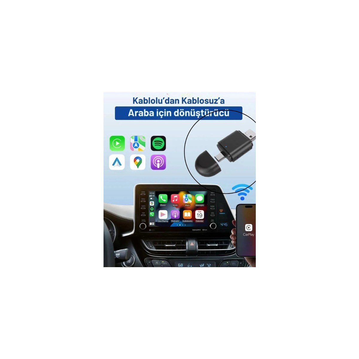 OEM Kablosuz Carplay Adaptörü - Wireless Carplay Çevirici