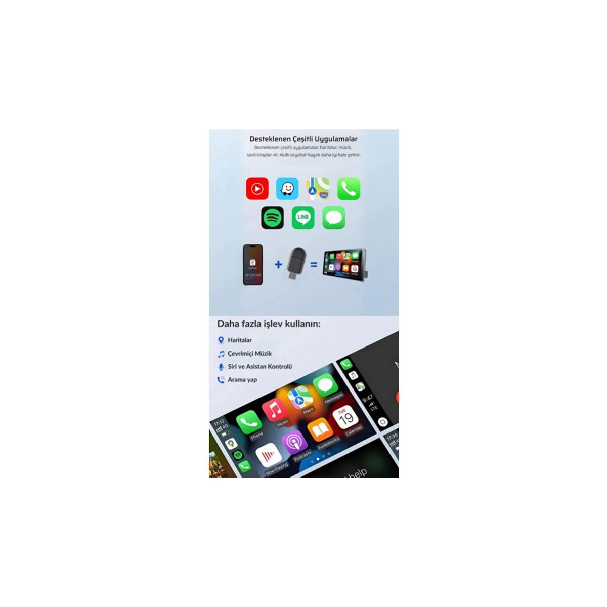 OEM Kablosuz Carplay Adaptörü - Wireless Carplay Çevirici