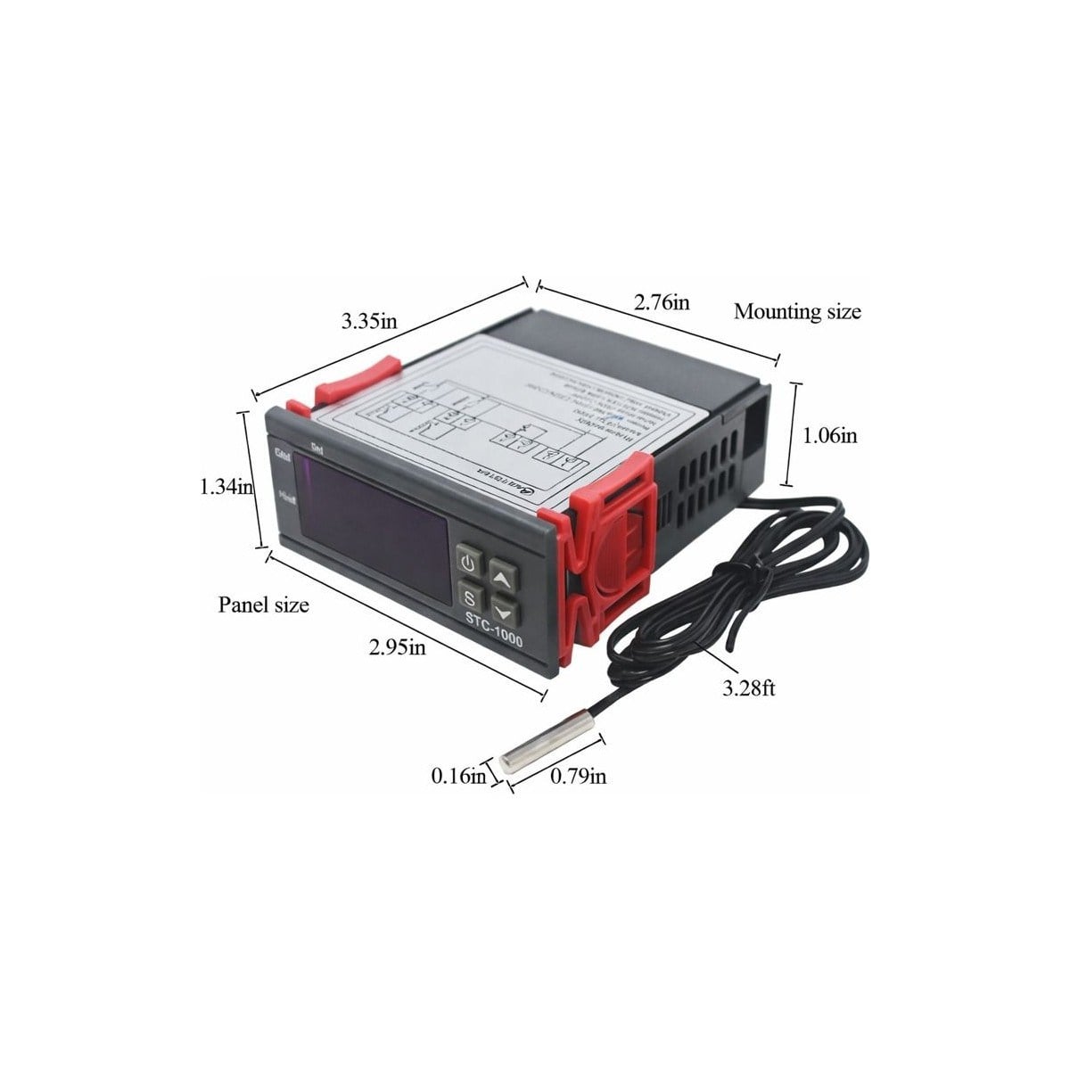 OEM STC-1000 Ac 110-220V 10A LCD Ekranlı Ntc Sensörlü Sıcaklık Kontrol Modülü