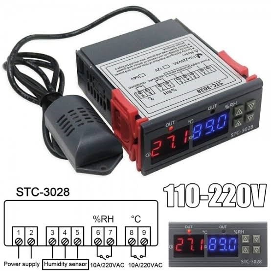 OEM STC-3028 Ac 110-220V LCD Ekranlı Nem Sıcaklık Kontrol Modülü