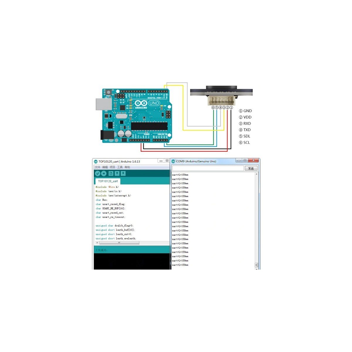OEM TOF10120 Tof Lazer Mesafe Sensör Modülü
