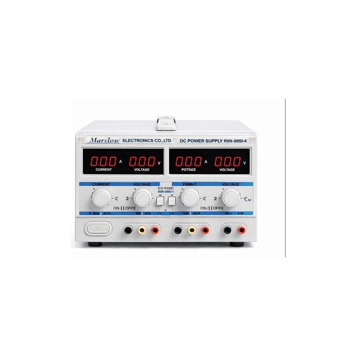 RXN-305D-II  2 x 0-30VOLT 0-5AMPER Trafolu (0-30VOLT 0-10AMPER) (0-60VOLT 0-5AMPER) Ayarlı Güç Kaynağı  Marxlow