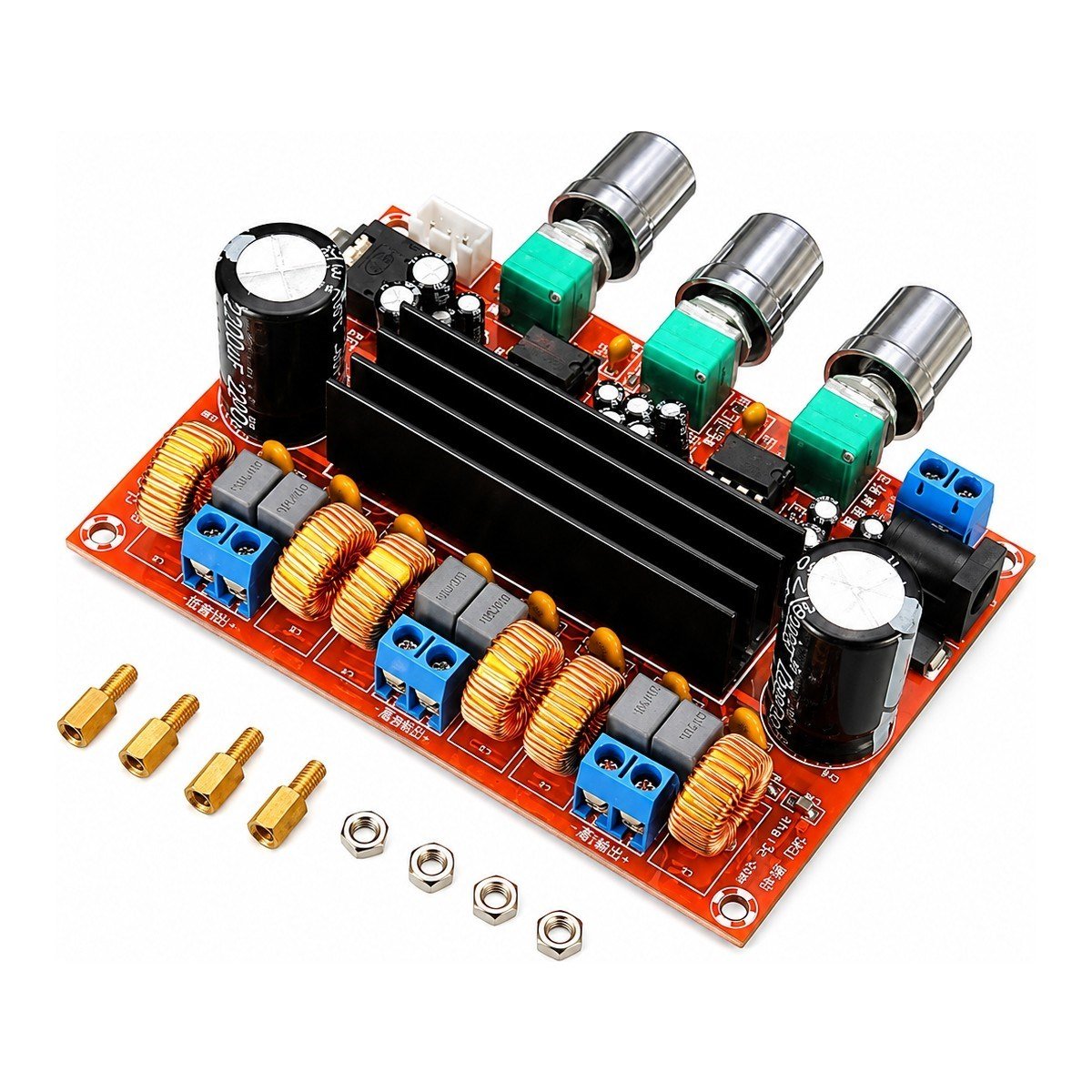 TPA3116D2 3 Kanal (2.1 Kanal) 2×50W + 100W Dijital Stereo Amfi Kartı | Dc 12-24V | Bas, Tiz ve Ses Kontrolü