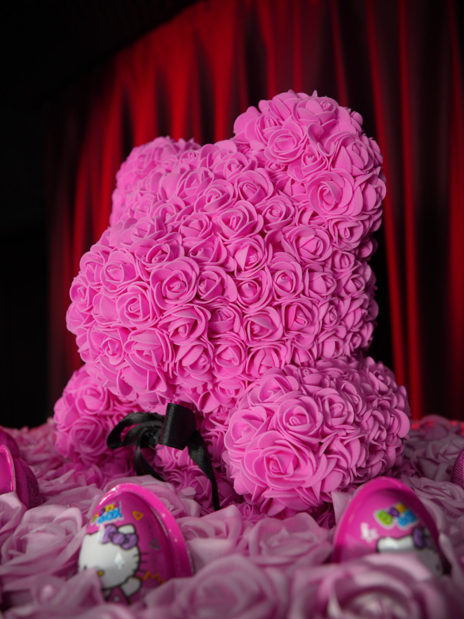 Pembe Kadife Kutu Teddy Box — Gül Ayıcıklı - BORDO 1791 | İstanbul Gül ve Çikolata Kutusu