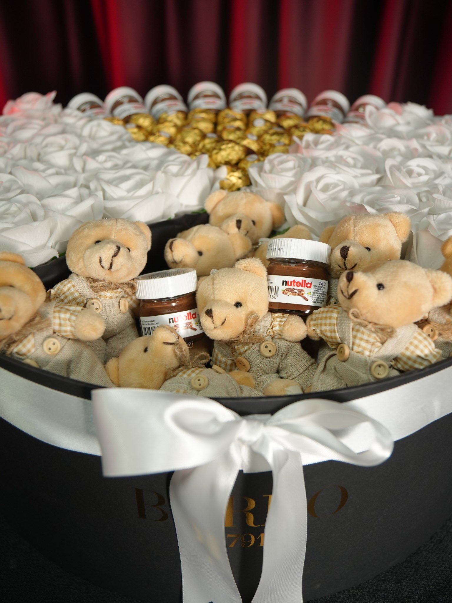 Premium Nutella box — 50 cm  - BORDO 1791 | İstanbul Gül ve Çikolata Kutusu