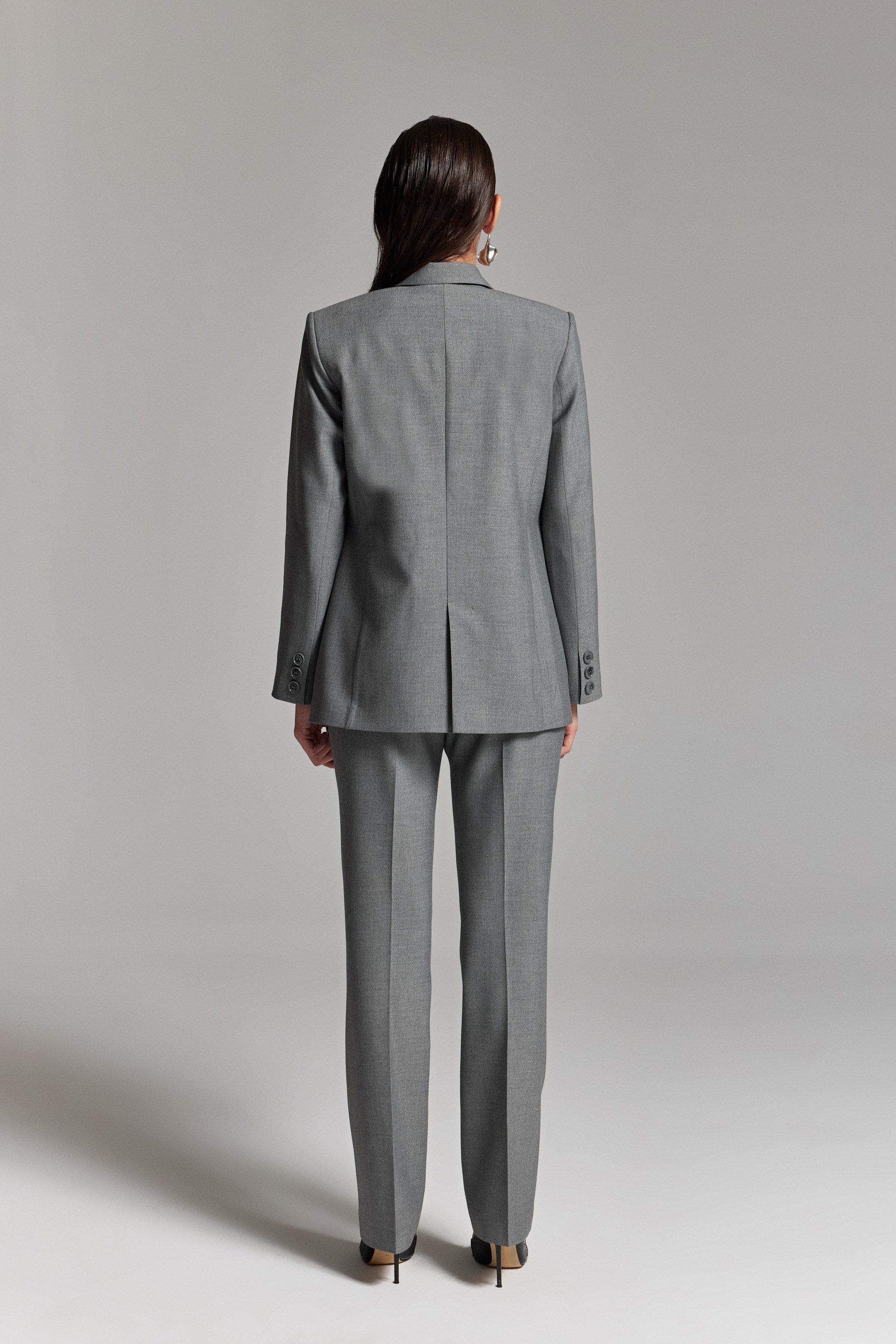 GRİ KRUVAZE OVERSİZE BLAZER CEKET