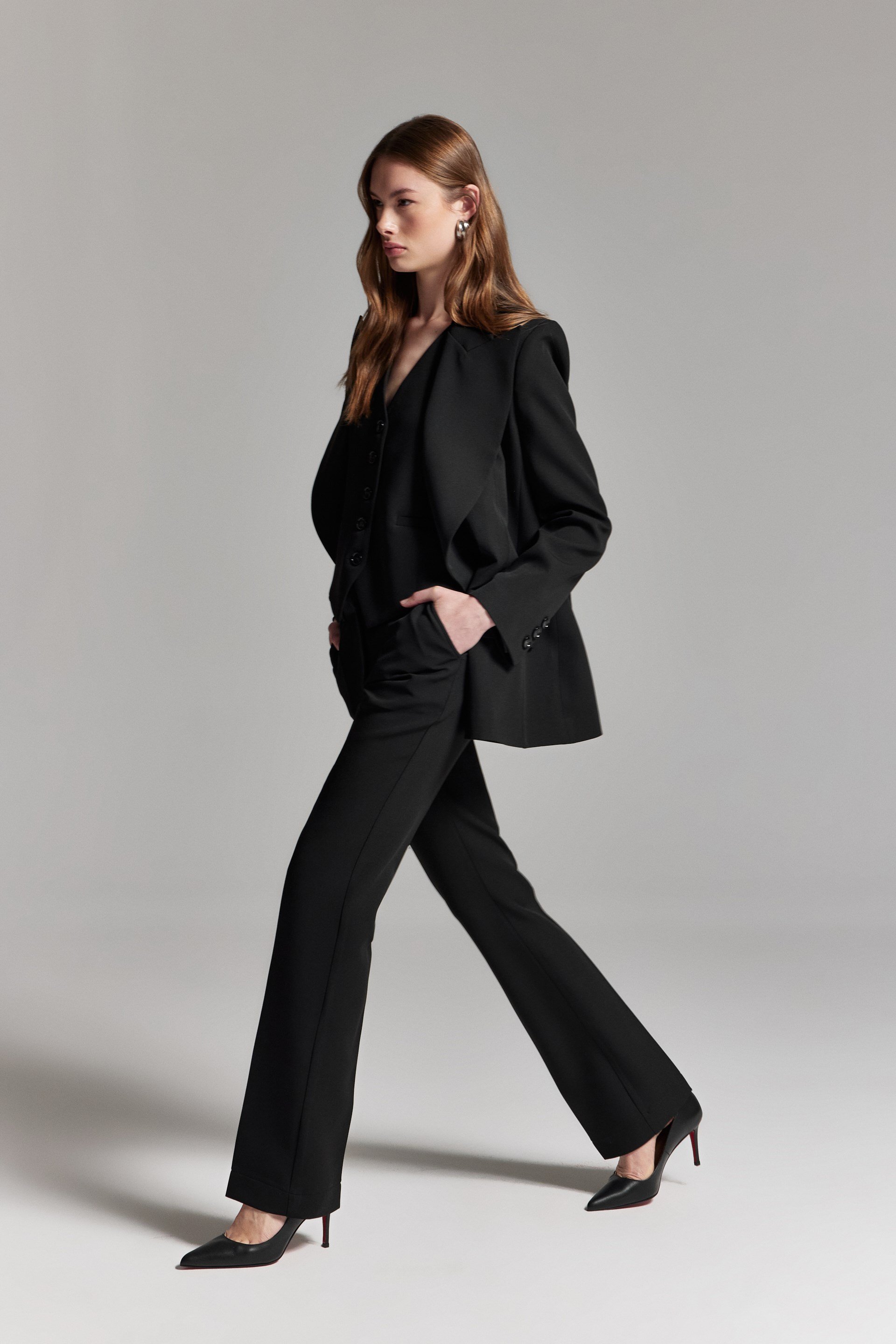 SİYAH KRUVAZE OVERSİZE BLAZER CEKET