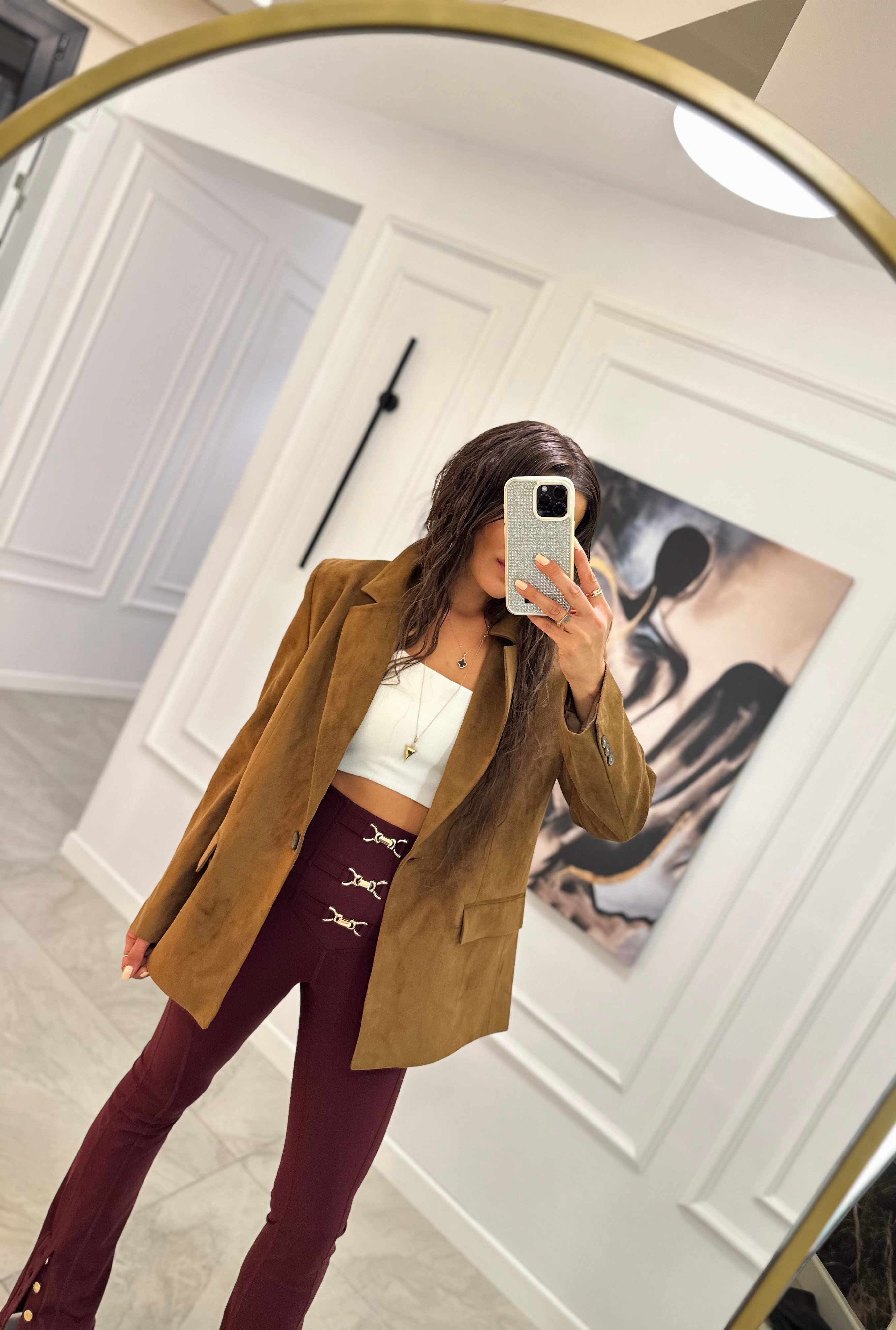 Süet Blazer Ceket