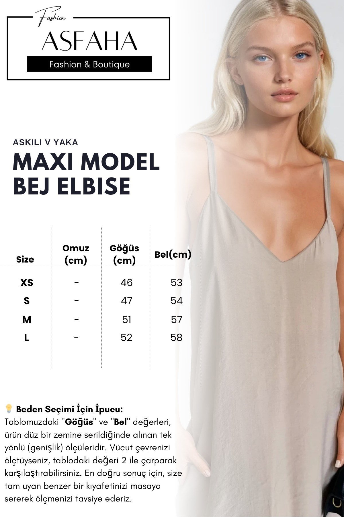 Kadın V Yaka İp Askılı Dökümlü Model Maxi Modal Elbise