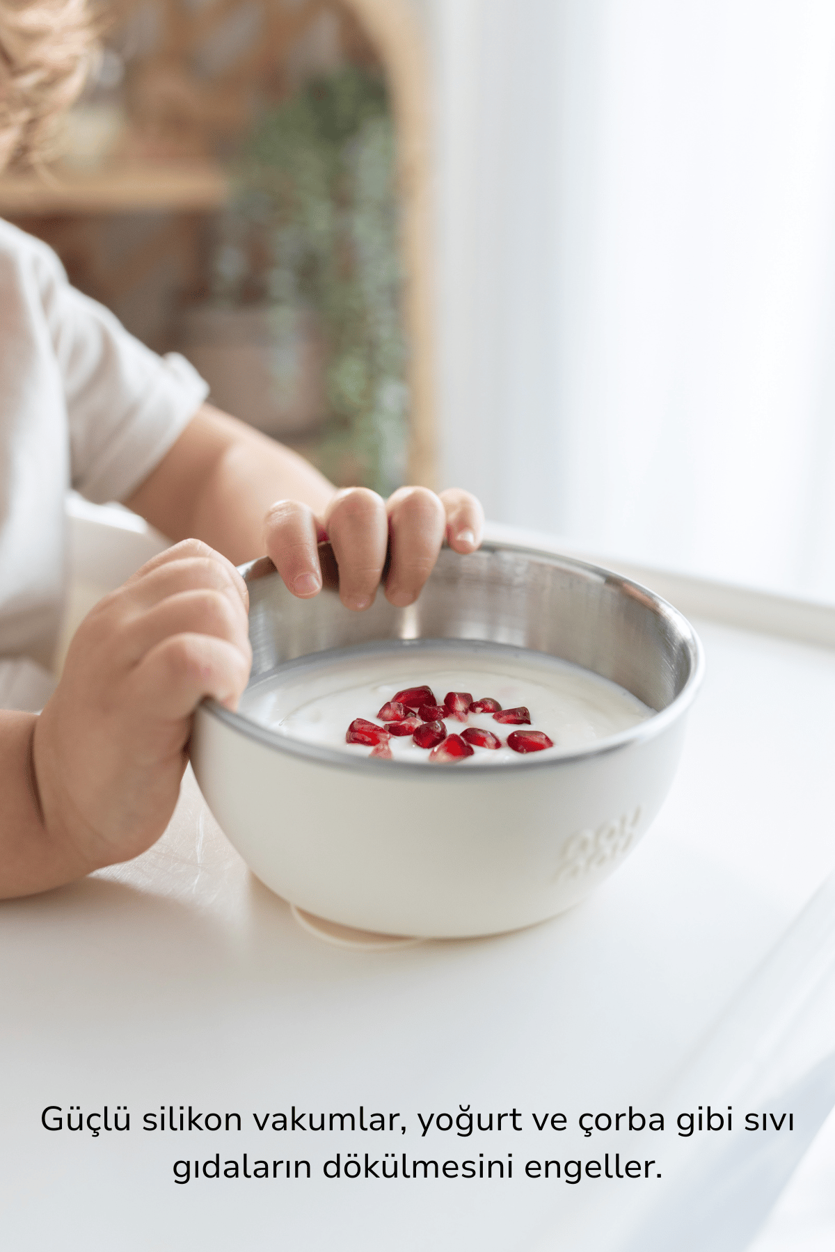 Silikon Kılıflı Paslanmaz Çelik Bebek Mama Kasesi - 2'li Set