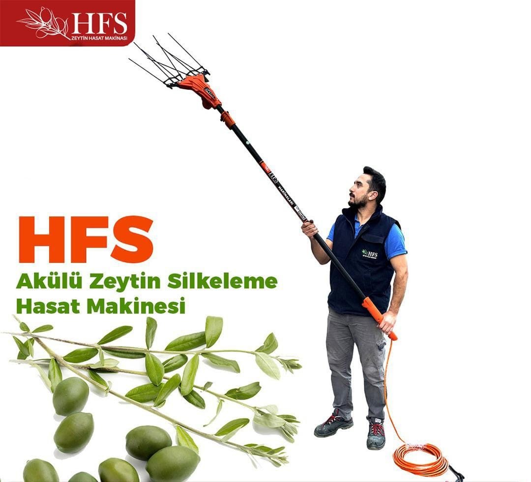 HFS VOLT AKÜLÜ ZEYTİN SİLKELEME MAKİNESİ 80-200 KG SAATTE