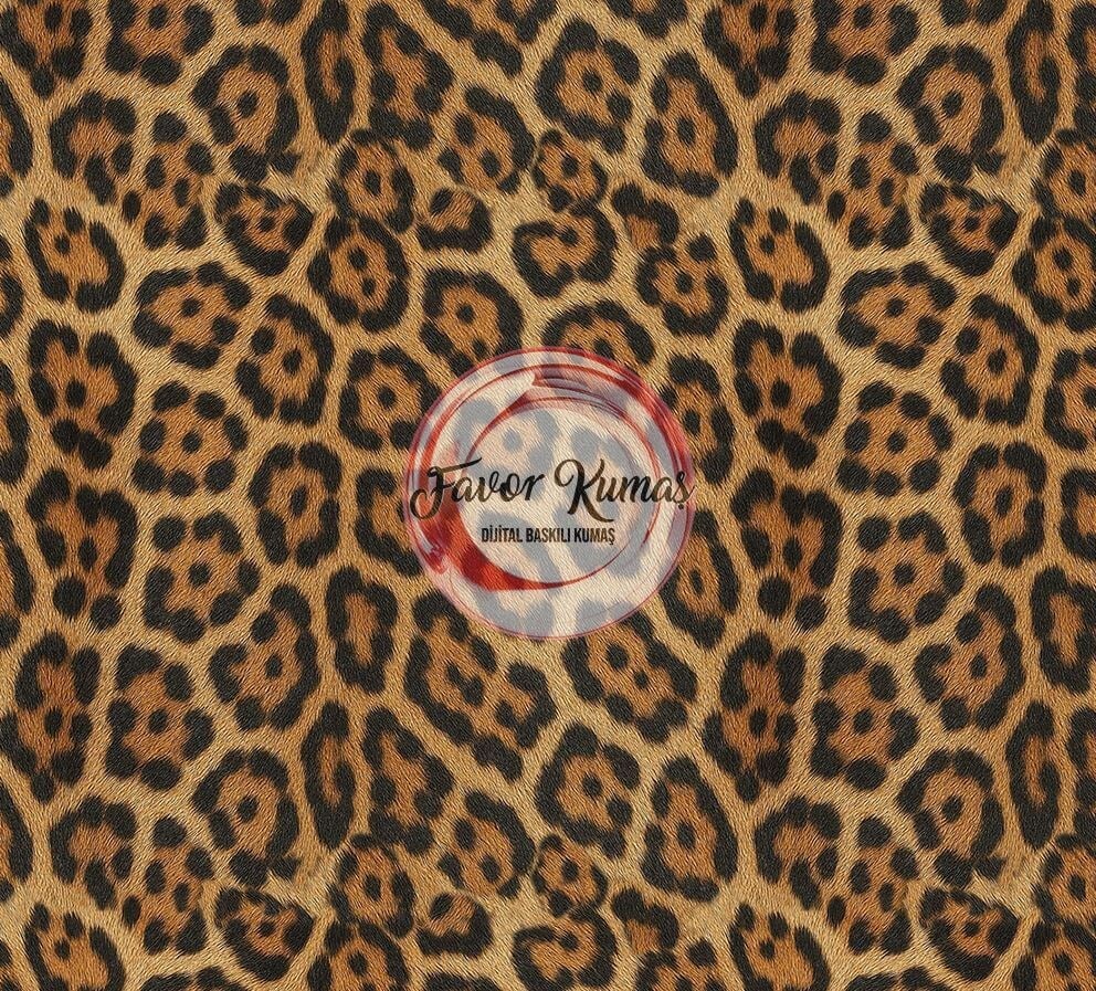 3D Leopar Desenli Kumaş