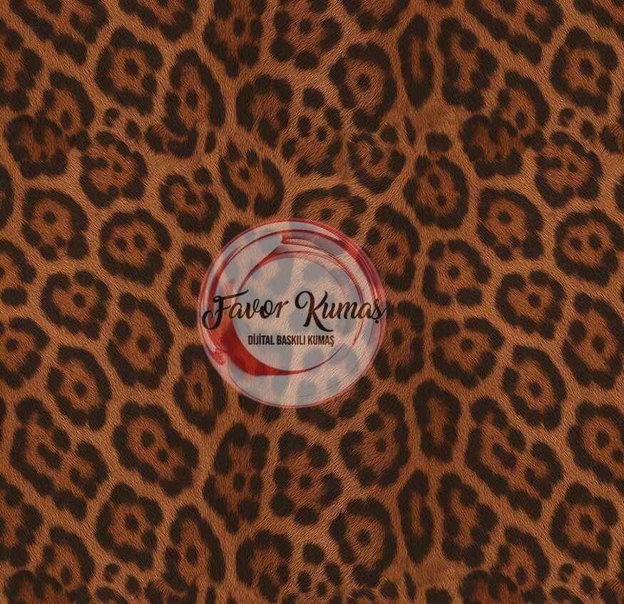3D Leopar Desenli Kumaş
