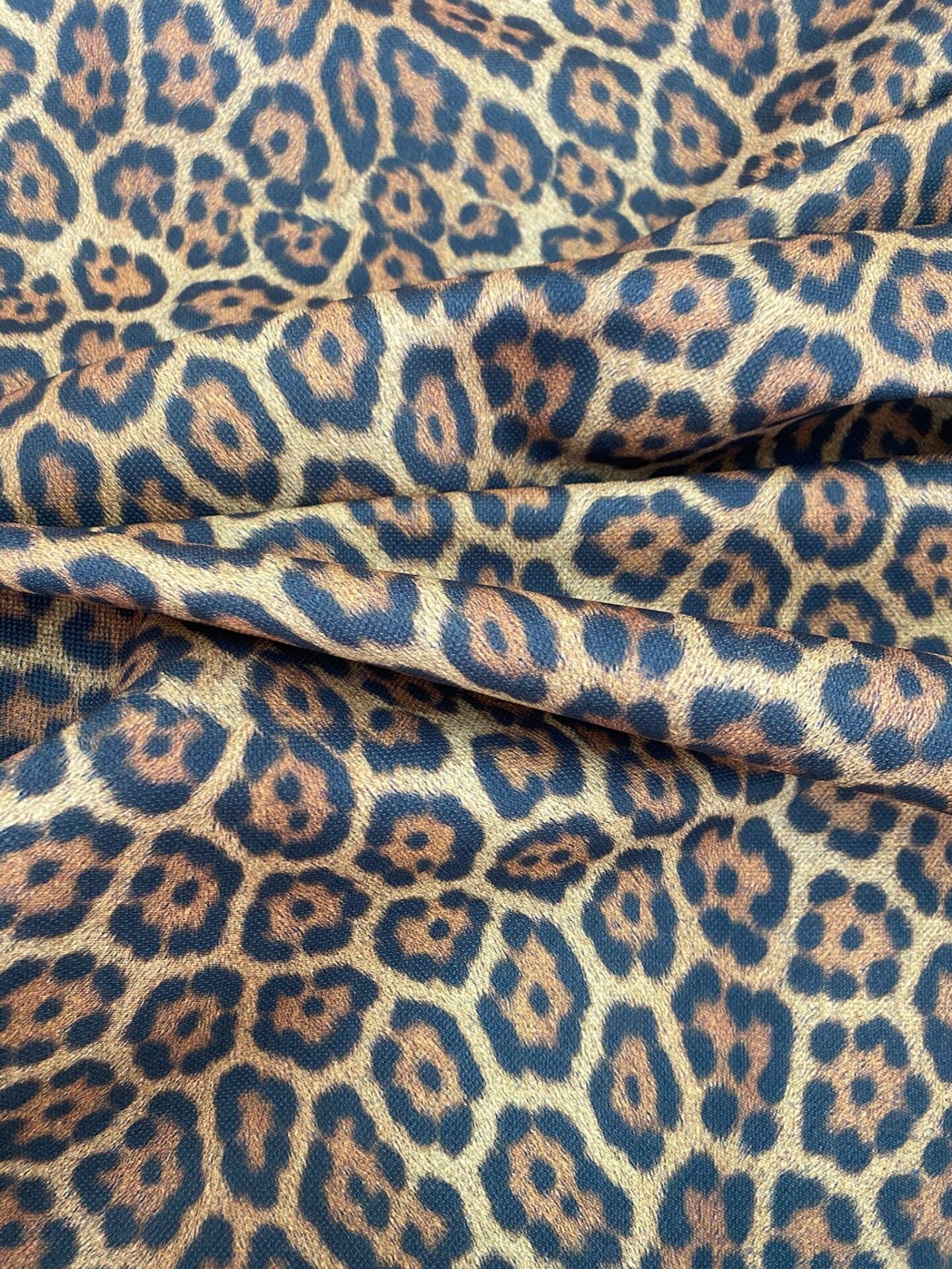 3D Leopar Desenli Kumaş
