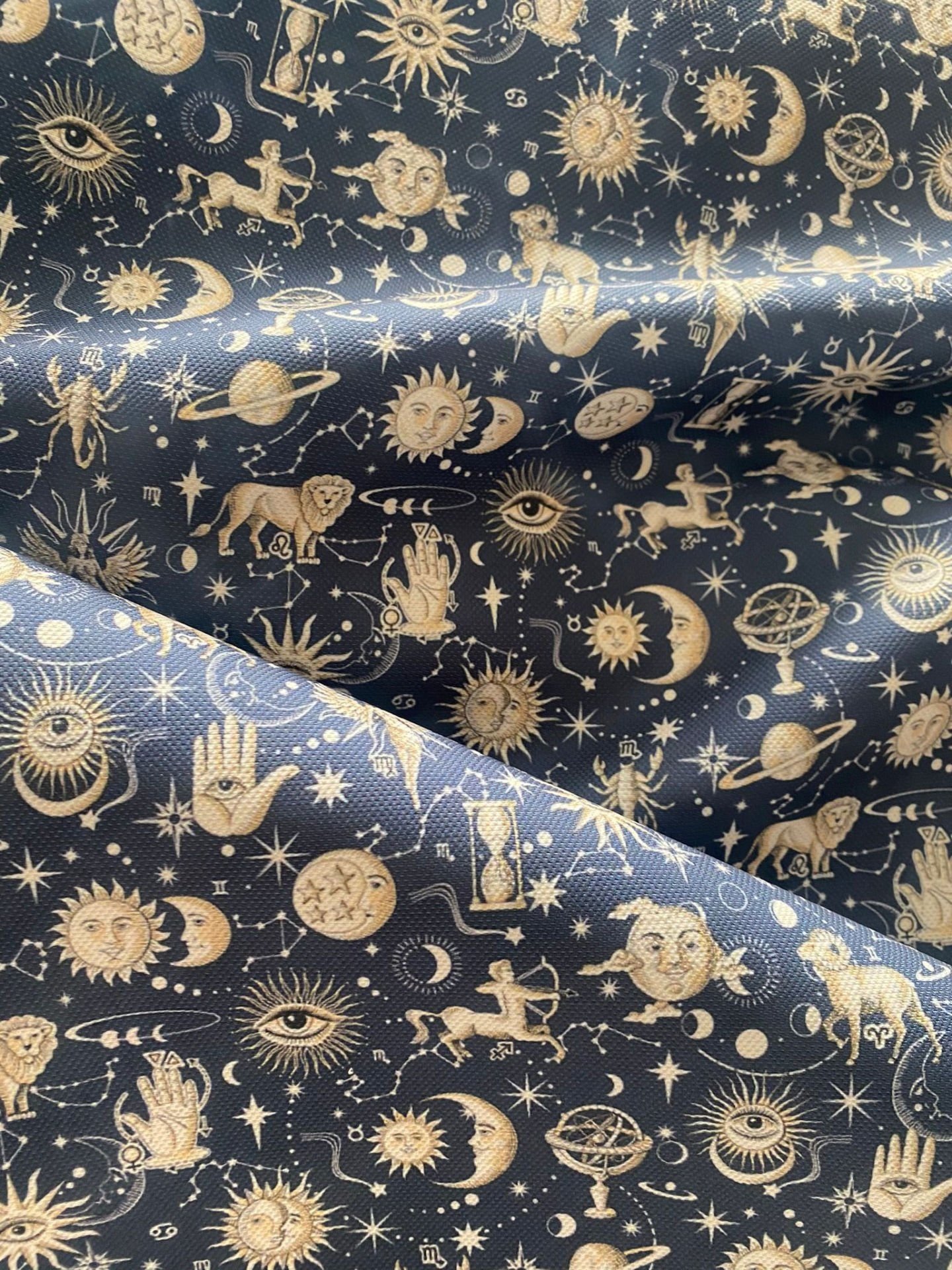 Astroloji Figür Desenli Kumaş