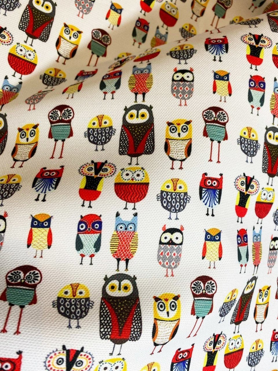 Baykuş Desenli Kumaş 5