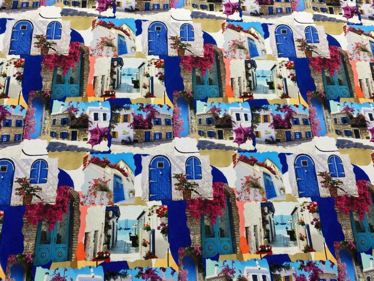 Bodrum Evi Desenli Kumaş
