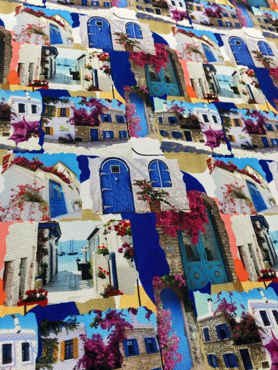 Bodrum Evi Desenli Kumaş