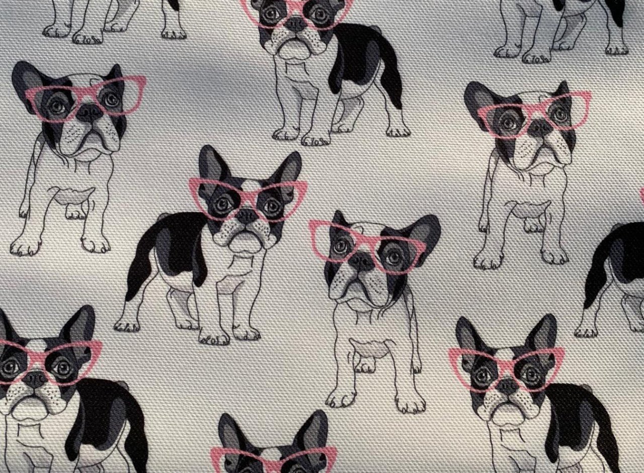 Bulldog Desenli Kumaş