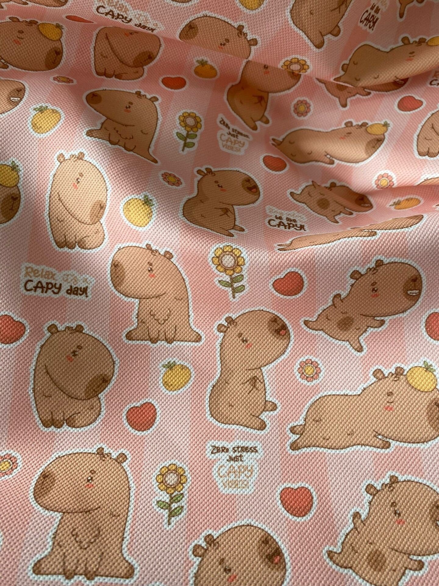 Capybara Desenli Kumaş 2