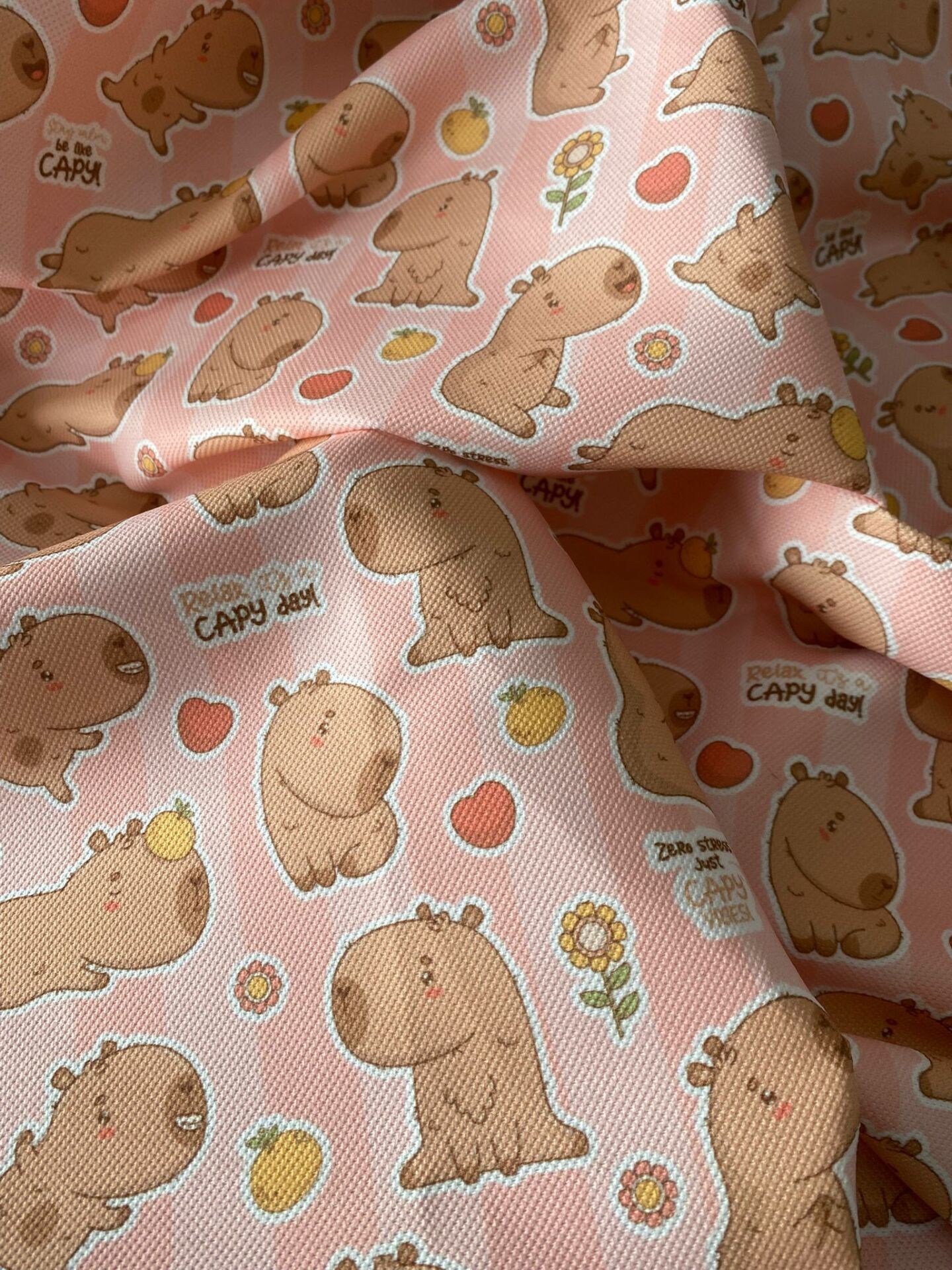 Capybara Desenli Kumaş 2