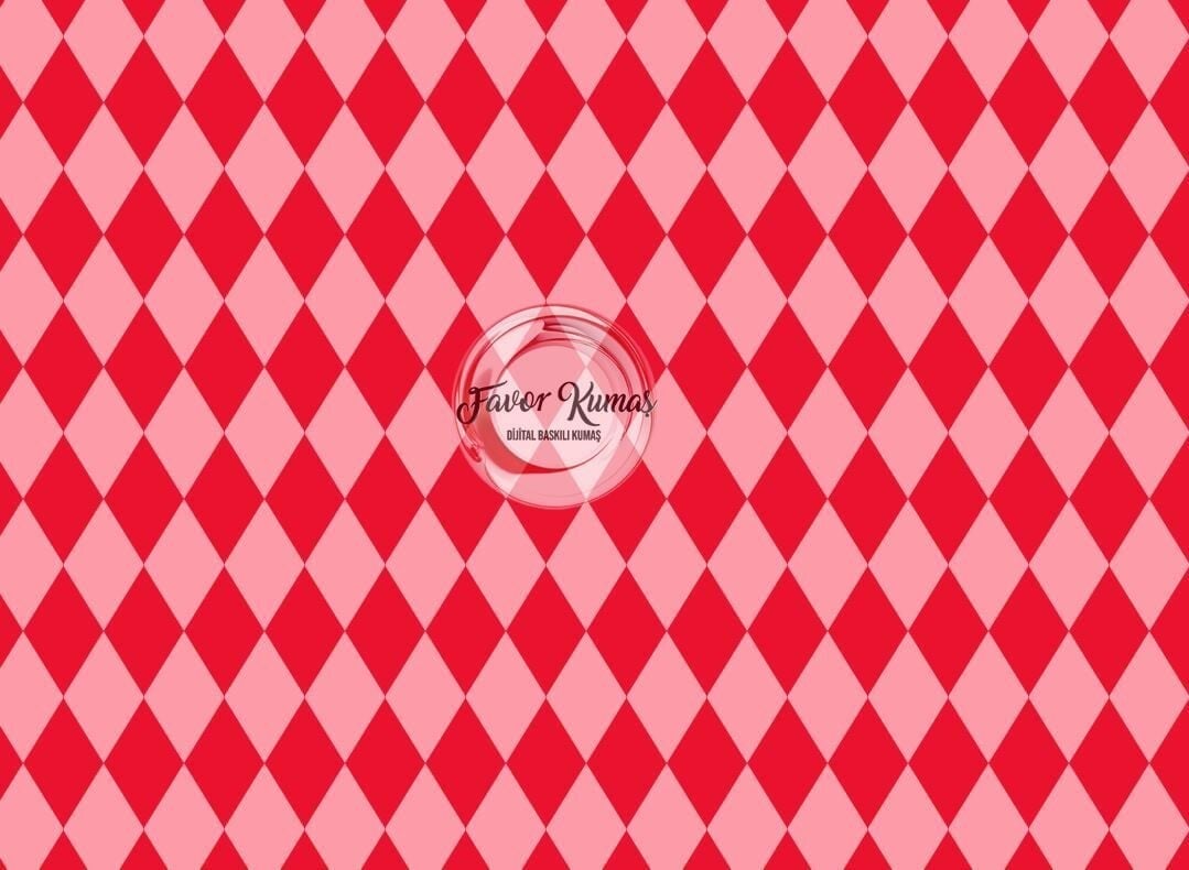 Çift Renk Soft Baklava Desenli Kumaş (2 cm)