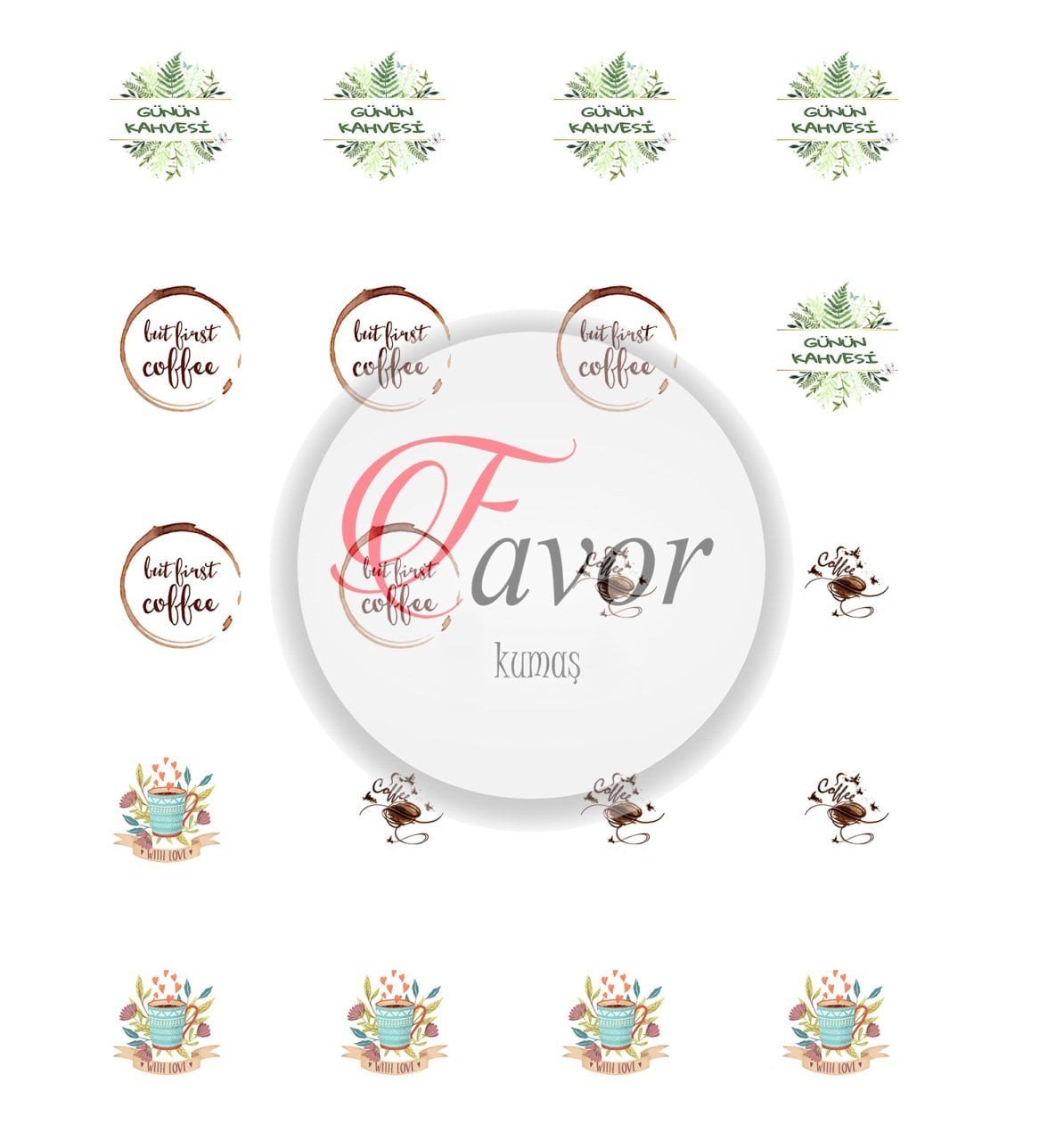 Coffee Kahve Supla Kumaşı