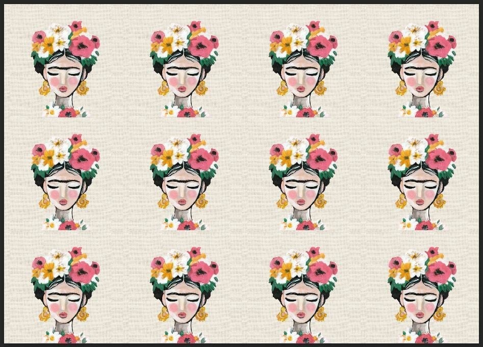 Frida Desenli Runner ve Supla Kumaşı