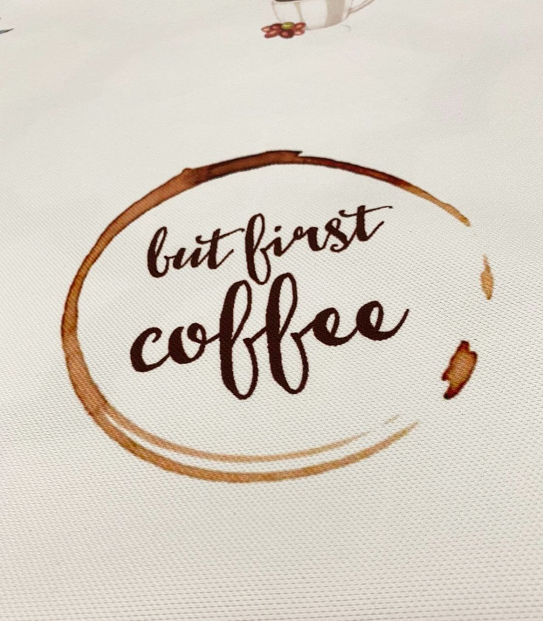 Kahve Supla Desen Baskılı Kumaş