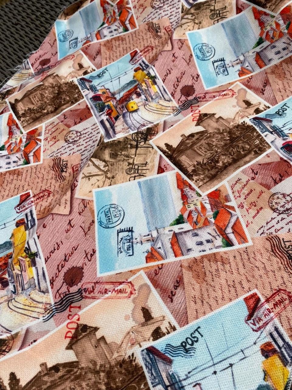 Kartpostal Desenli Kumaş