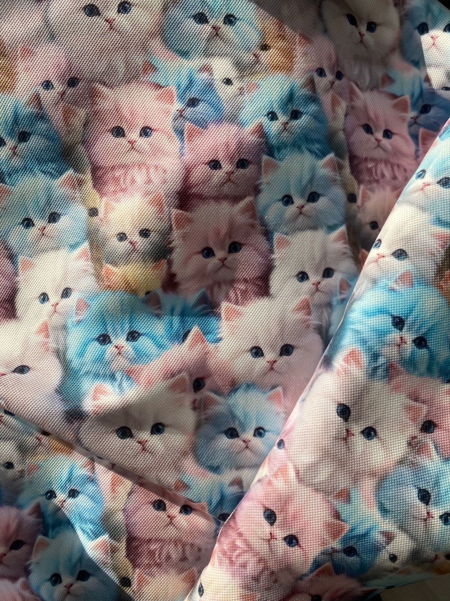 Kedi 3D Hayvanlar Desenli Kumaş