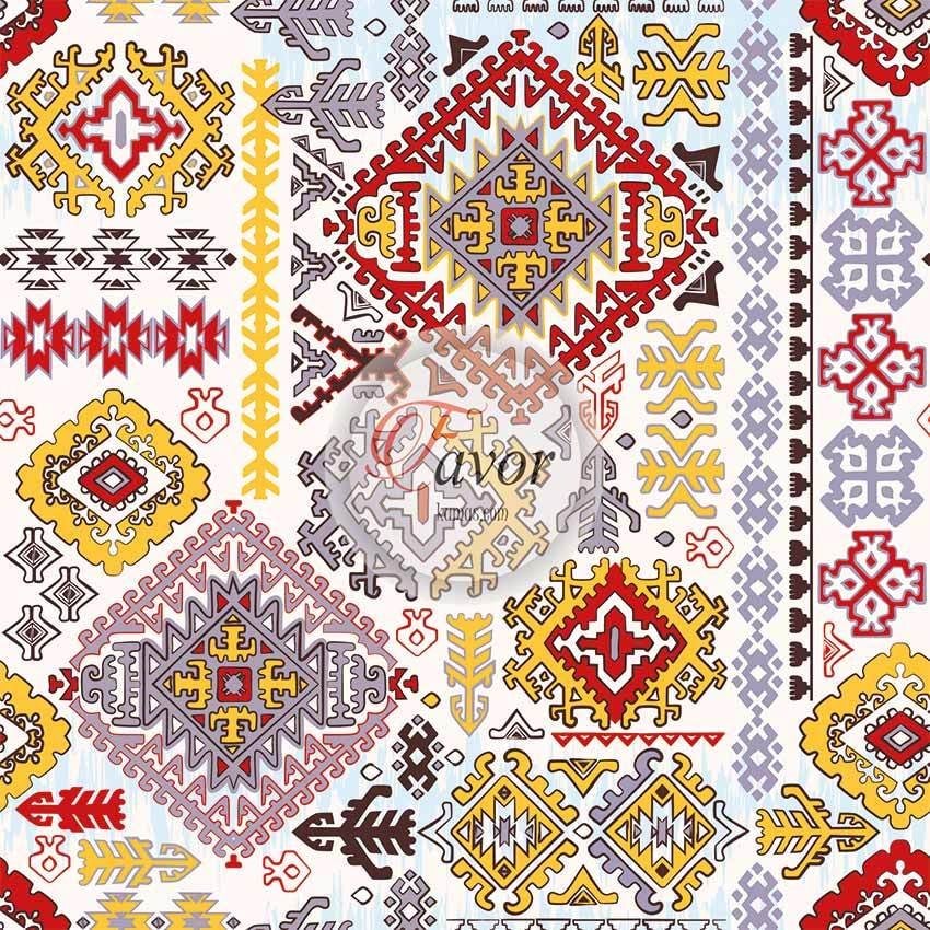 Kilim Desenli Döşemelik Kumaş